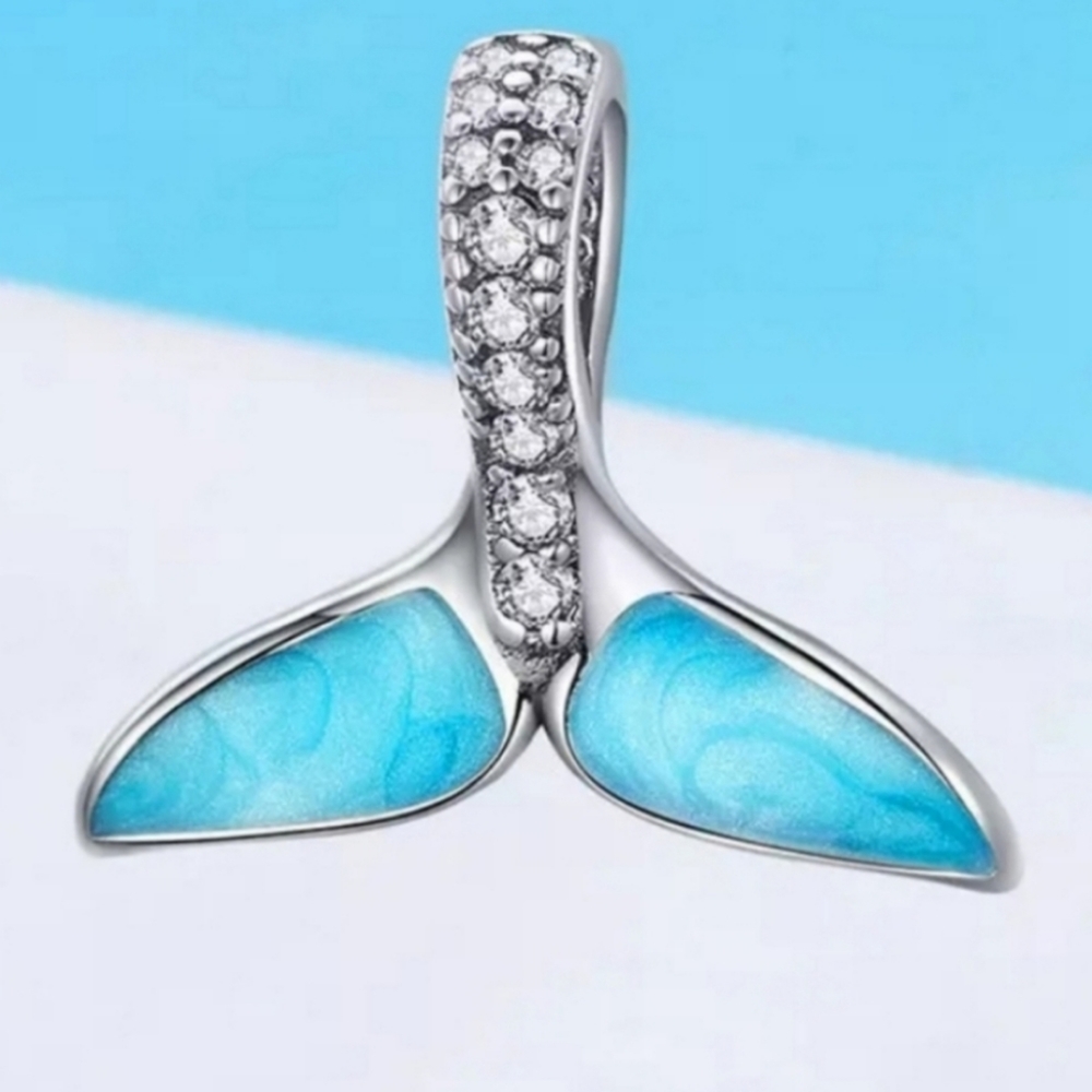 925 Sterling Silver Mermaid's Tail charm